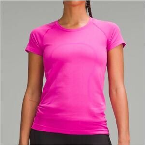 Lululemon swiftly tech short sleeve shirt 2.0 hot pink size 12
